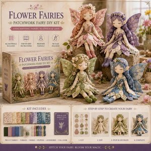 Fairy Patchwork DIY Collection – Pre-Cut Fabric, Step-by-Step Guide & Creative Gift ✨