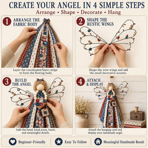 DIY Farmhouse Angel Craft Kit | All-in-One Set to Make Your Own Large Handmade Angel Wall Hanging Decor