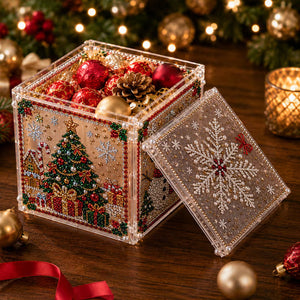 DIY Diamond Art Cube Box | 6-Sided Acrylic Diamond Painting Storage Box, Holiday Handmade Craft Kit for Christmas & Halloween Decor, Unique Handmade Gift for Adults & Kids