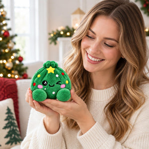 Christmas Mystery Dumpling Plush Toy, Cute Collectible Surprise Blind Box Plush with Steamer Gift Box, Holiday Stuffer Gift for Kids & Plush Lovers