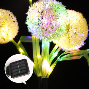 Ground stake outdoor waterproof solar dandelion onion ball light - park, square, courtyard, garden decorative lawn light