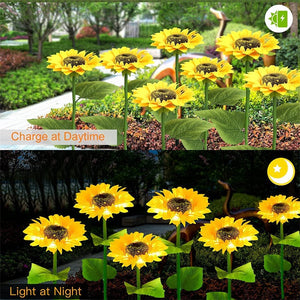 Sunflower Solar Lights – Auto On/Off, 14H Glow, IP65 Waterproof ☀️