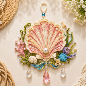DIY Crochet Ocean Suncatcher Complete Kit | Handmade Window Hanging Craft Set for Beginners