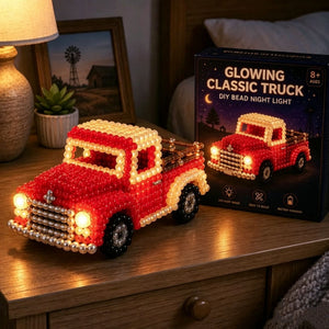 3D Beaded Vehicle DIY Craft Kit, Create Your Own Retro Truck & School Bus Bead Model, Beginner Handmade Art Decor Gift for Adults Teens