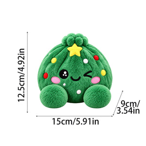 Christmas Mystery Dumpling Plush Toy, Cute Collectible Surprise Blind Box Plush with Steamer Gift Box, Holiday Stuffer Gift for Kids & Plush Lovers