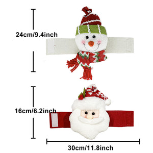 Festive Santa Snowman Plush Curtain Tieback | Christmas Window Home Decoration