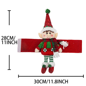 Christmas Elf Curtain Tieback, Soft Plush Elf Doll Window Curtain Holder Strap, Xmas Home Decor Ornament for Living Room Bedroom