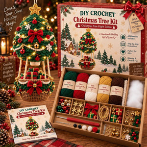 Christmas DIY Crochet Kit, Handmade Festive Hanging Ornament Craft Set for Beginners, Holiday DIY Gift