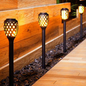 Outdoor Solar Torch Light with Water-Resistant Flickering Flames
