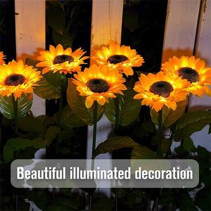 Sunflower Solar Lights – Auto On/Off, 14H Glow, IP65 Waterproof ☀️