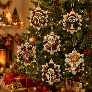 DIY Christmas Diamond Art Ornament Kit, Multiple Shapes Hanging Decor for Xmas Tree, Holiday DIY Craft & Handmade Gift