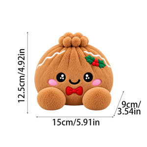 Christmas Mystery Dumpling Plush Toy, Cute Collectible Surprise Blind Box Plush with Steamer Gift Box, Holiday Stuffer Gift for Kids & Plush Lovers