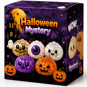 Halloween‑Themed Bun‑Shaped Squishy Toy, Spooky‑Cute Desktop Ornament, Fun Holiday‑Themed Decor & Perfect Halloween‑Party Gift for Teens and Adults