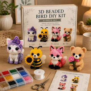 Beginner Friendly 3D Bead Figurine Making Kit with Full Supplies & Step-by-Step Guide