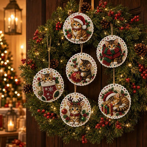 DIY Christmas Diamond Art Ornament Kit, Multiple Shapes Hanging Decor for Xmas Tree, Holiday DIY Craft & Handmade Gift