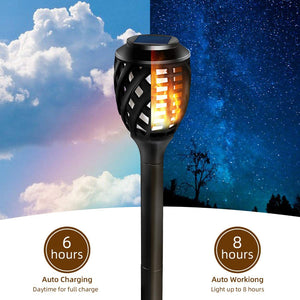 Outdoor Solar Torch Light with Water-Resistant Flickering Flames