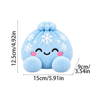 Christmas Mystery Dumpling Plush Toy, Cute Collectible Surprise Blind Box Plush with Steamer Gift Box, Holiday Stuffer Gift for Kids & Plush Lovers