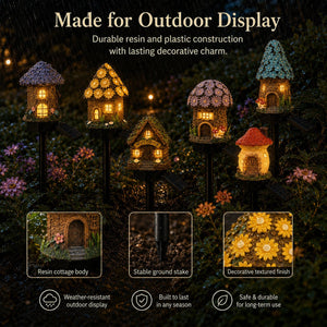 🍄✨Solar Fairy-Tale Mushroom Cottage Garden Light🌙