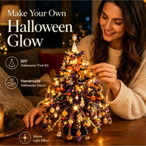 DIY Beaded Tabletop Christmas Tree Craft Kit, Seasonal Handmade Mini Lighted Ornament, Multi-theme Desktop Decoration, Creative Holiday Gift for Craft Lovers