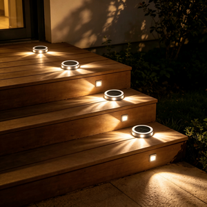 Solar buried lights for outdoor yards, gardens, balconies, steps, decorative lawn spike lights, stair step lights