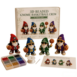 3D Beaded Figurine DIY Craft Kit Set for Beginners, Holiday Handmade Decor Making Supplies Creative Gift