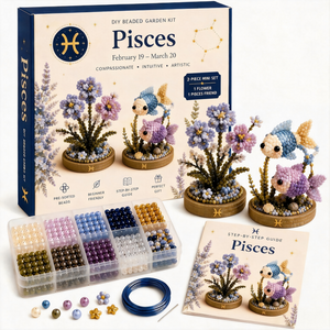 All-in-One 3D Bead Art Kit, No Glue DIY Beading Set for Home Decor & Birthday Gift