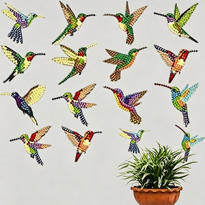 Butterfly Diamond Painting Garden Stakes - 8 Pack DIY Kit