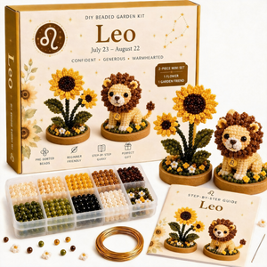 All-in-One 3D Bead Art Kit, No Glue DIY Beading Set for Home Decor & Birthday Gift