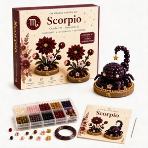 All-in-One 3D Bead Art Kit, No Glue DIY Beading Set for Home Decor & Birthday Gift