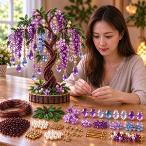 Beaded Tree DIY Craft Kit | Relaxing Handmade Art Project for Elegant Home Table Decor & Meaningful Gift