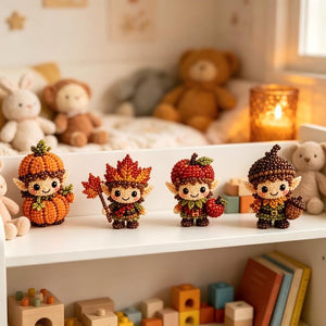 3D Beaded Elf DIY Craft Kit, 4 Pack Handmade Bead Elf Ornament Set