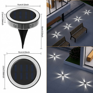 Solar buried lights for outdoor yards, gardens, balconies, steps, decorative lawn spike lights, stair step lights