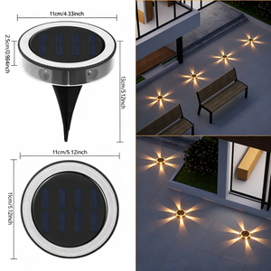 Solar buried lights for outdoor yards, gardens, balconies, steps, decorative lawn spike lights, stair step lights