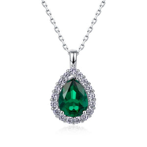 Old Money Style Emerald Halo Necklace Earrings Ring Jewelry Kit