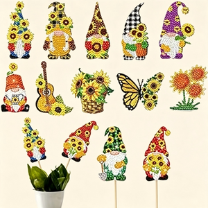Butterfly Diamond Painting Garden Stakes - 8 Pack DIY Kit