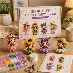 All-in-One 3D Beading DIY Kit Series – Cute Elves, Zodiac Dragons & Princess Dresses Handmade Gift for Beginners
