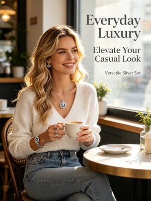 "Medusa Jewelry Collection - Greek Key 4-Piece Sets | Gold & Silver"