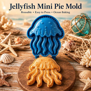 Ocean Animal Mini Pie Molds Set, 8Pcs Reusable Hinged Press‑Type Stuffed Pastry Molds, Sea Creature Cookie Molds for DIY Baking, Family Party & Holiday Dessert Making