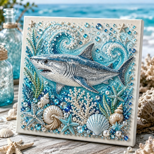 Octopus Diamond Painting DIY Kit 20×20cm, Available in Stretched Canvas with Frame & Unstretched Canvas No Frame Versions