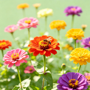 Zinnia seeds that bloom all year, perfect for courtyard flower beds and beautiful rural gardens