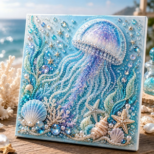 Octopus Diamond Painting DIY Kit 20×20cm, Available in Stretched Canvas with Frame & Unstretched Canvas No Frame Versions