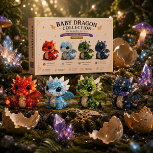 All-in-One 3D Beading DIY Kit Series – Cute Elves, Zodiac Dragons & Princess Dresses Handmade Gift for Beginners