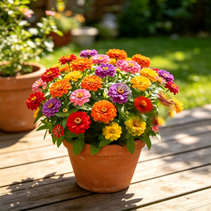 Zinnia seeds that bloom all year, perfect for courtyard flower beds and beautiful rural gardens