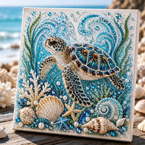 Octopus Diamond Painting DIY Kit 20×20cm, Available in Stretched Canvas with Frame & Unstretched Canvas No Frame Versions