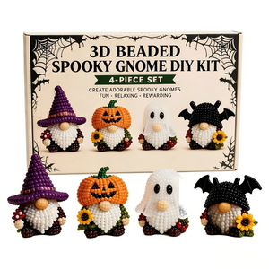 3D Beaded Figurine DIY Craft Kit Set for Beginners, Holiday Handmade Decor Making Supplies Creative Gift