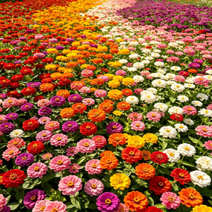 Zinnia seeds that bloom all year, perfect for courtyard flower beds and beautiful rural gardens