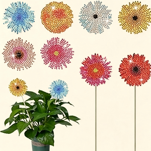 Butterfly Diamond Painting Garden Stakes - 8 Pack DIY Kit