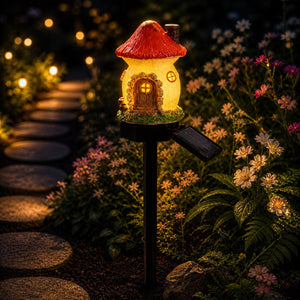 🍄✨Solar Fairy-Tale Mushroom Cottage Garden Light🌙