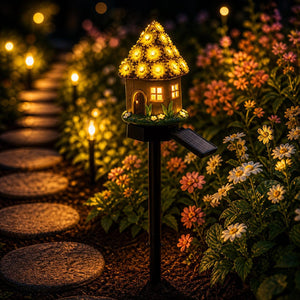 🍄✨Solar Fairy-Tale Mushroom Cottage Garden Light🌙