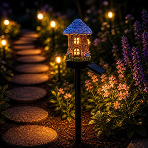 🍄✨Solar Fairy-Tale Mushroom Cottage Garden Light🌙